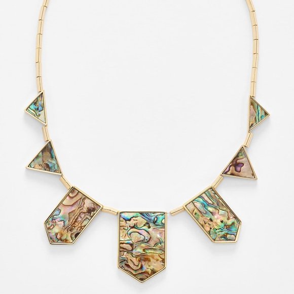 House of Harlow 1960 Jewelry - House of Harlow 1960 Abalone Station Necklace